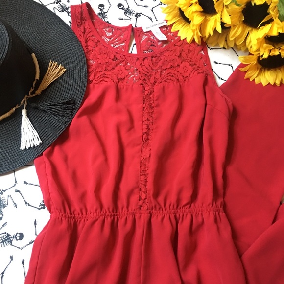 Ambiance Pants - 🍓❤️Red lacey jumpsuit❤️🍓